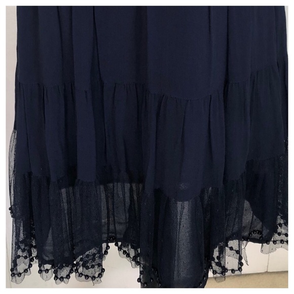 Zara Navy Dress with Embroidered Beads - Picture 6 of 7